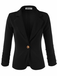 Womens Long Black Blazer In Women's 
