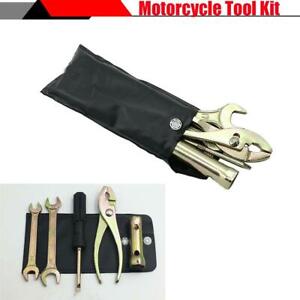 5Pcs Motorcycle Screwdriver Spanner Spark Plug Socket Repair Tool Kit with Bag