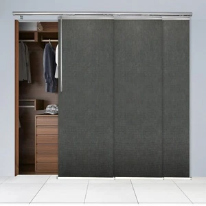 Paneelschiene Schiebe-Vertikaljalousien 36-153"W (3-7 Paneele) - Kiesel - Bild 1 von 45