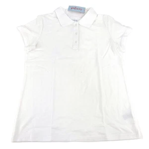 Cat & Jack Girls Size XXL 18 Uniform Polo Short Sleeve Shirt White NWD - Picture 1 of 14