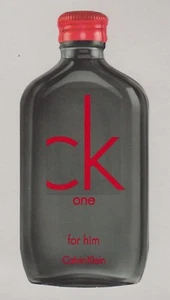 Carte Publicitaire + patch - One for Him de Calvin Klein recto verso - Imagen 1 de 2