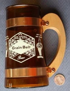 Minneapolis Minnesota Grain Belt Beer Siesta Ware Amber Glass Stein Vintage ++ - Picture 1 of 1