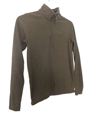 Highlander Ember Fleece 3/4 Zip Up brown Size S 47cm pit to pit  66 cm length  - Image 1 of 4