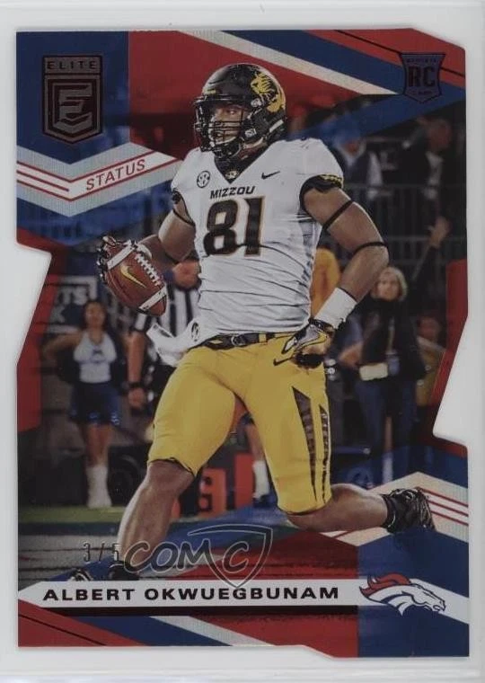 2020 Donruss Elite Rookies Status Red Die-Cut /5 Albert Okwuegbunam Rookie RC - Image 1 of 2