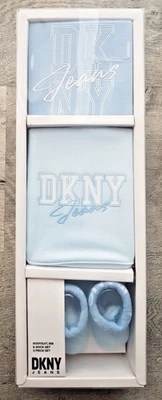 DKNY JEANS 3 Pezzi Set, 0-3 Mesi, Blu - Immagine 1 di 4