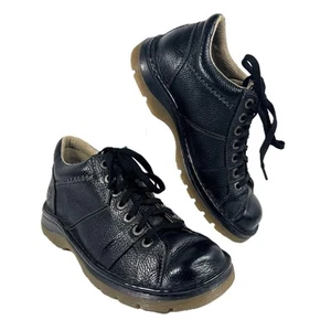 Dr. Martens 'Zak' Black Leather 7 Eye Lace Up Chunky Sole Shoes UK 6.5 - Picture 1 of 13