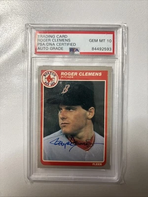 1985 Fleer - Roger Clemens #155 -PSA 10 DNA-AUTO Rookie Card See Pics ⚾️😎 - Изображение 1 из 3
