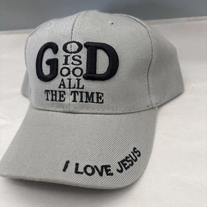 God Is Good All The Time Jesus Hat One Size Gray - Picture 1 of 4