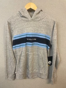 Volcom Boys Size 14 Grey Long Sleeve Logo Casual Hoodie BNWT - Picture 1 of 9