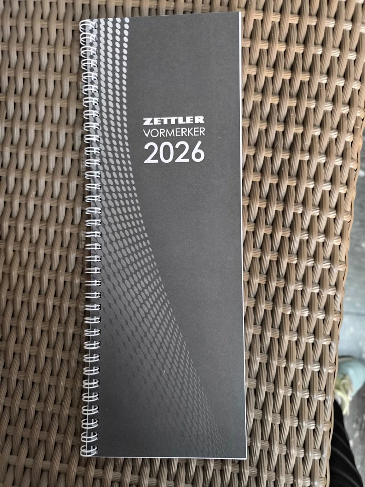 Neumann Zettler 2026 Vormerkbuch ca 10,5x29,7 Terminkalender 1 W 1 S Spirale 718