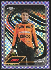 Lando Norris 185/199 - PURPLE CHECKER FLAG - 7 - 2024 Topps Chrome F1 - Picture 1 of 3