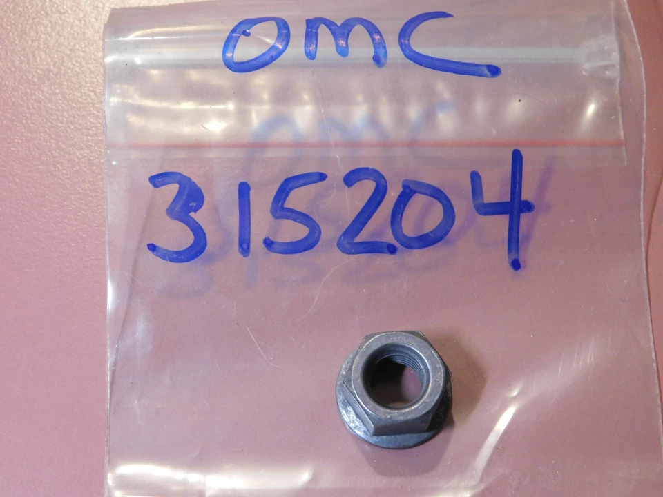 OMC JOHNSON EVINRUDE 315204 NUT CARB MOUNTING BRAND NEW GENUINE OE FAST FREE SHP - Image 1 of 1