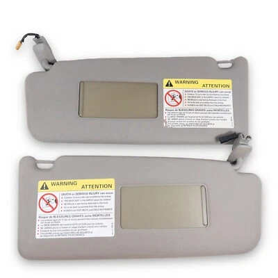 Juego de pares de parasoles laterales para conductor y pasajero Audi A6 2002-2004 tela gris iluminada Foto 1 de 4