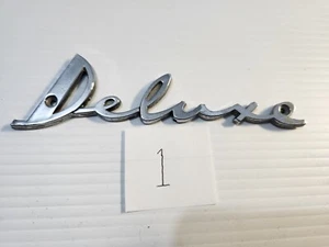 DELUXE scroll  badge  emblem motif body chrome - Picture 1 of 15