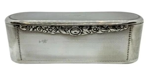 MASSIVE ANTIKE SEHR SELTENE STERLINGSILBER SCHNUPFTABAKDOSE - GEORGE III - 198,5 GRAMM - Bild 1 von 5