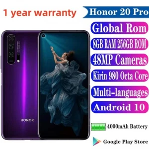 Huawei Honor 20 Pro 128/256GB Dual SIM 4G Unlocked Global Smartphone New Sealed - Picture 1 of 28