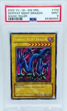 YU-GI-OH! Serpent Night Dragon Secret Rare MRL-103 2002 OG Print PSA 9 Mint