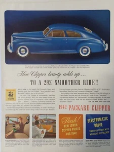 Pubblicità stampa auto Packard clipper vintage 1942, come clipper bellezza si aggiunge... - Foto 1 di 1