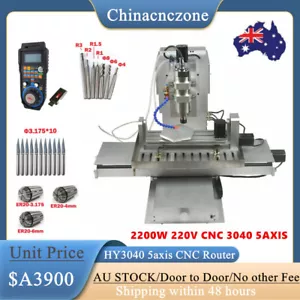 CNC 3040 5Axis Engraver 2200W Carving Router Cutter Milling Machine Handwheel AU - Picture 1 of 10