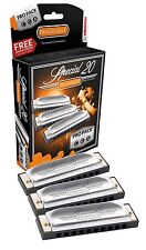 NEW HOHNER 3P560PBX SPECIAL 20 PRO PACK HARMONICA HARP 3 HARPS A,C,G NEW
