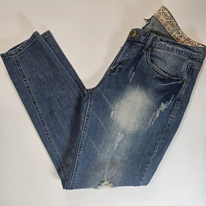Mudd Jeans Juniors Size 13 Straight Leg Faded Distressed 90s Y2K Millenial Style - Picture 1 of 12