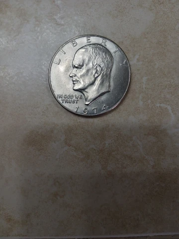 Vintage 1974 One Dollar Silver Liberty Eisenhower Coin Flying Eagle Authentic Cover