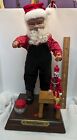 Vinatage Gemmy Dancing Santa Clause avec marionnette marionnette boîte originale de Noël
