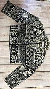vintage gorgeous cropped jacket Geometric Tapestry passports of pier 1 import - Picture 1 of 6