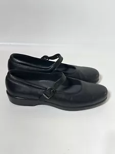 Black Womens Mary Jane Style Shoes With Adjustable Strap & Cushioned Insoles Siz - Picture 1 of 8