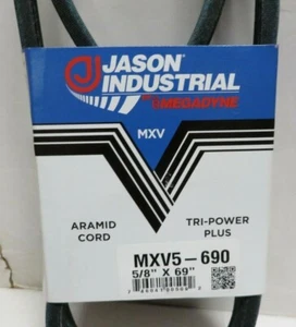 Jason Industrial MXV5-690 Premium Neoprene Rubber  V-Belt  5/8” x 69”  New - Picture 1 of 3
