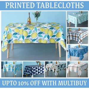 Rectangle Polyester Table Cloth Cover Printed Wedding Dining Party 152cm x 213cm - Picture 1 of 30