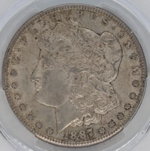 1887 S Morgan Dollar Silver Coin PCGS AU 58 (J36) - Picture 1 of 4