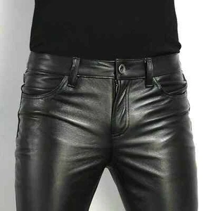 Herrenmode Rock Stil PU Lederhose Nachtclub Tanzhose Männer Faux... - Bild 1 von 13