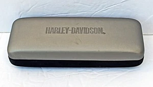 CASE ONLY from HARLEY DAVIDSON GLASSES - Silver & Black Hinged Hard Shell Case - Picture 1 of 10