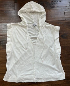 Evereve Damen Cruz ärmelloses Kapuzen T-Shirt Größe M weiß Strand Sommer - Bild 1 von 7