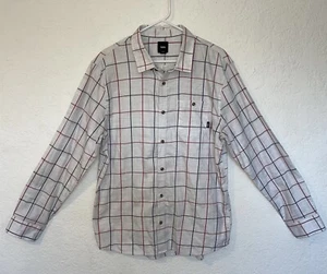 Camicia uomo VANS OFF THE WALL vestibilità classica abbottonata manica lunga rossa a quadri LG - Foto 1 di 18