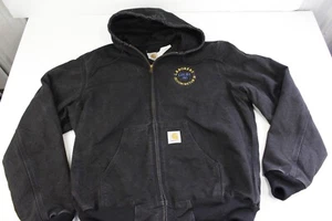 Chaqueta Carhartt Para Hombre Talla XL Alta Negra Lona Laborer's Local 741 Bloomington IN - Imagen 1 de 9