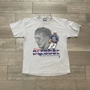 Vintage 90s New England Patriots Drew Bledsoe T Shirt XL Portrait Player Tee NFL - Picture 1 of 12