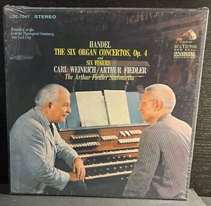 new 2Lp bx WEINRICH / FIEDLER Handel 6 Organ Concertos Op 4 & 6 Fugues LSC-7047 - Picture 1 of 2