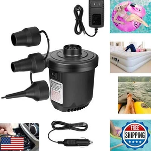 Inflatables Air Pump for Air Mattress with 3 Nozzles, Quick Fill Inflator Def - Picture 1 of 5