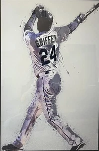 Ken Griffey Jr. poster, Seattle Mariners art print, Kids gift, home decor - Picture 1 of 2