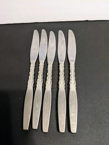 International Lyon Stainless Steel Alhambra Dinner Knives Set of 5 - Picture 1 of 2
