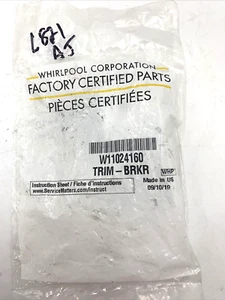 W11024160 Whirlpool Trim-Brkr Flapper Guide OEM  SEALED BAG FAST FREE SHIP aj - Picture 1 of 2