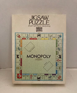 Vintage Monopoly Jigsaw Puzzle 1970’s 625 Pieces 21" x 21" - Picture 1 of 3