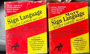 Exambusters: 2 Box Series More Sign Language Study Cards Exam Review ASL Skills - Picture 1 of 4