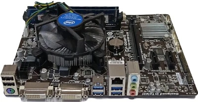 SCHEDA MADRE Gigabyte GA-H81M-D2W , INTEL i3-4160, 8 GB DDR3 RAM, MASCHERINA I/O - Immagine 1 di 4