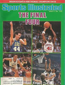 DUKE JOHNNY DAWKINS KANSAS DANNY MANNING 1986 SPORTS ILLUSTRATED LOUISVILLE LSU - Picture 1 of 1
