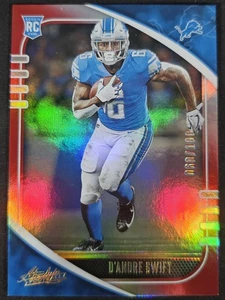 Panini Absolute 2020 - Rookie Refractor D'Andre Swift #124 (RC)/100 - Imagen 1 de 2