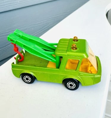 Vintage Matchbox 1976 Superfast #74 Toe Joe Wrecker Tow Truck 1:64 Diecast Green - Image 1 of 4