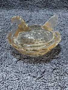 Boyd Glass Slag Miniature Hen on Nest Salt - B30 - Picture 1 of 5